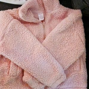 Pink zip up fleece size s 3-5